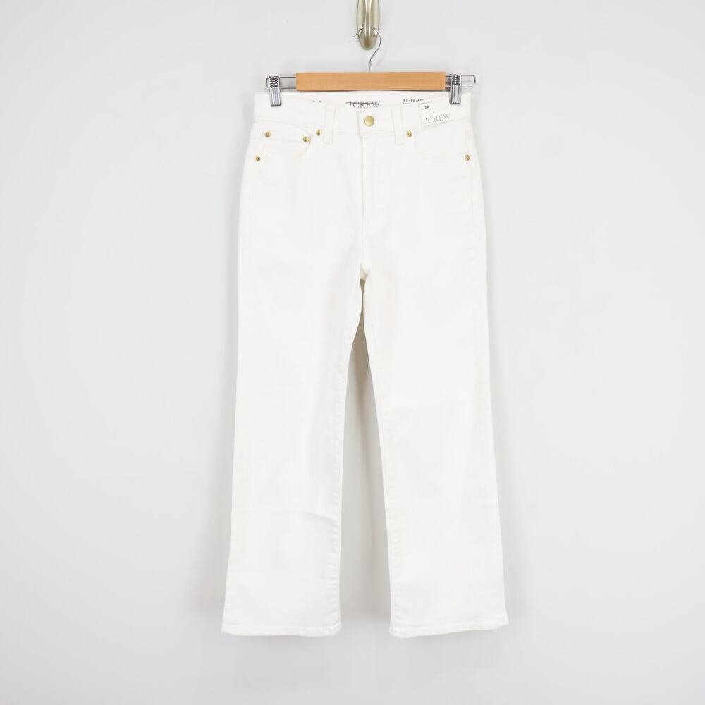 J.Crew High Rise Kickout Jean White Denim Size 24 NWT - Picture 2 of 9